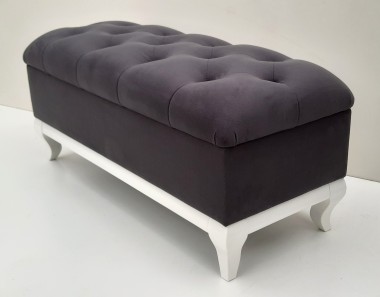 Pufa ławka pikowana ze schowkiem Chesterfield pod wymiar